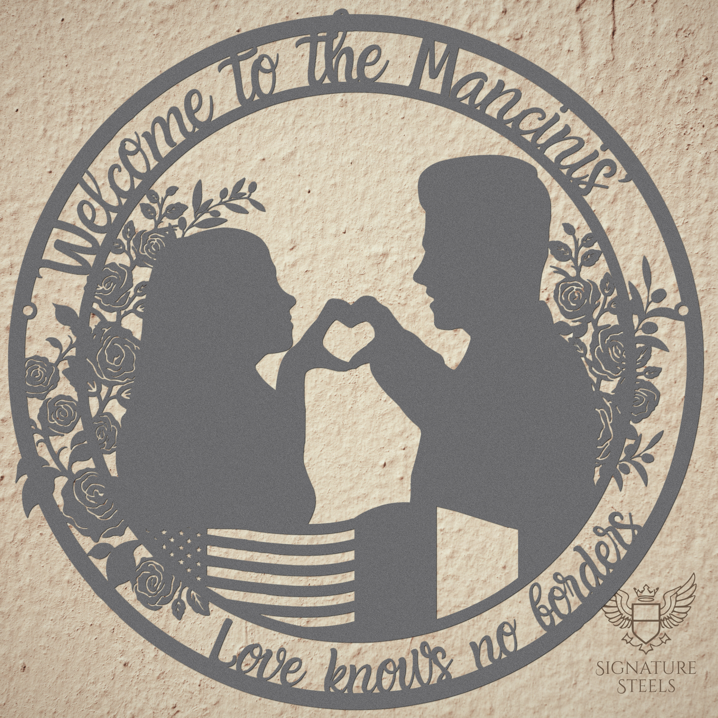 American - Italian Couple Roses