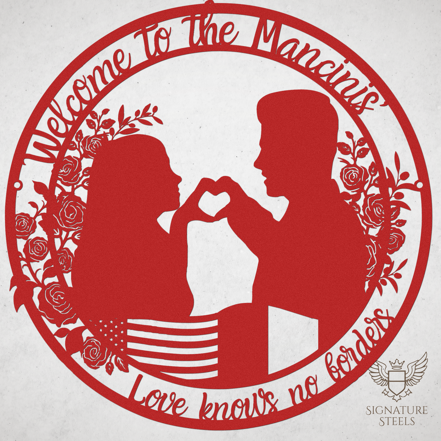 American - Italian Couple Roses