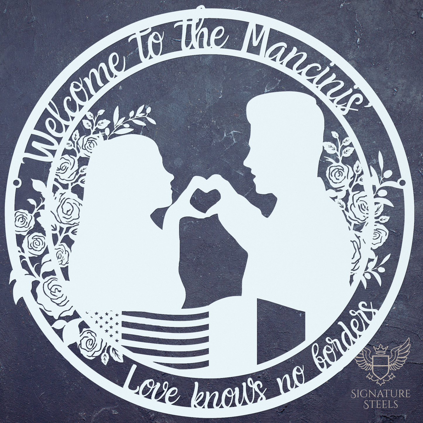 American - Italian Couple Roses