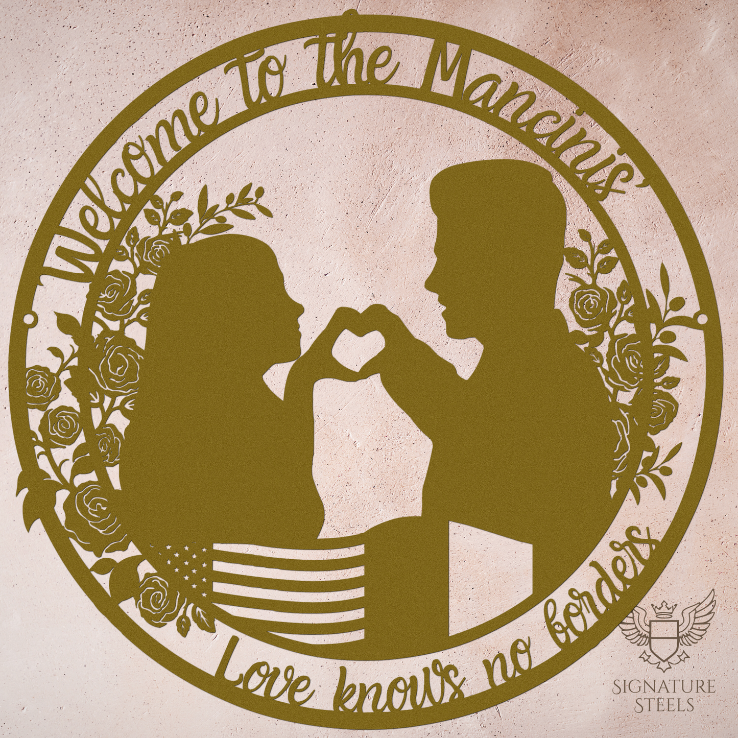 American - Italian Couple Roses