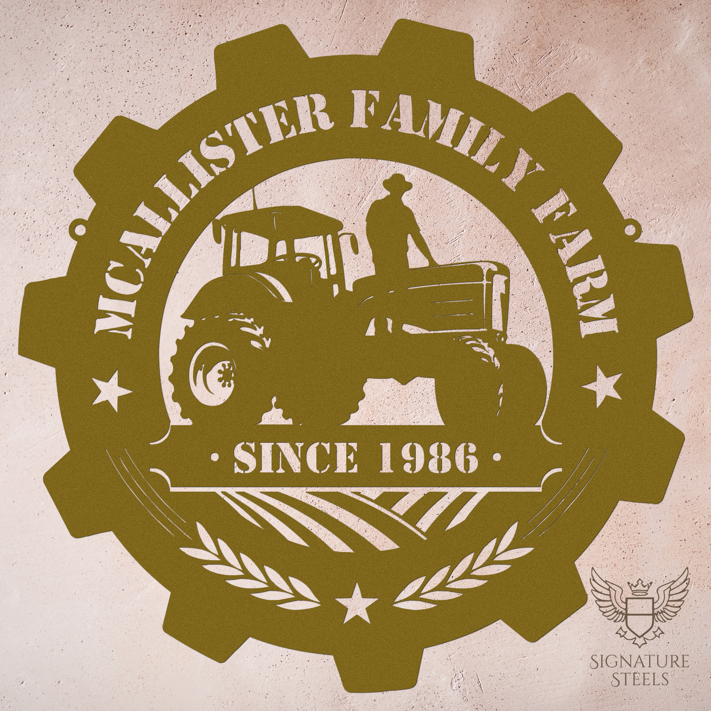 Farmer on a Farm Tractor