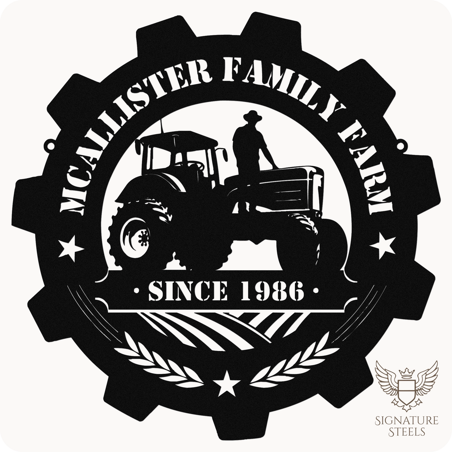 Farmer on a Farm Tractor