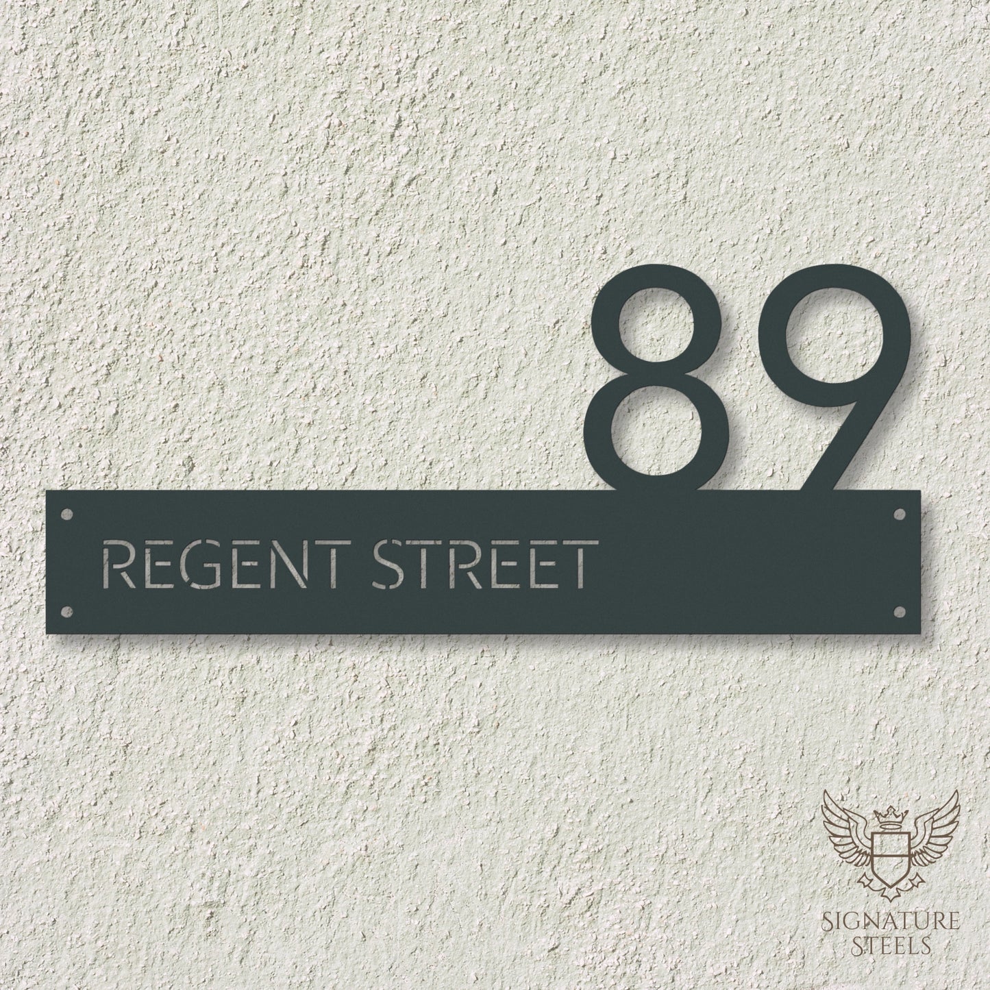 Modern Street Name Plaque – Sleek Contemporary Metal House Sign