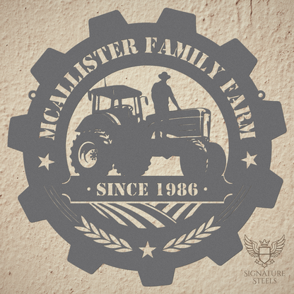 Farmer on a Farm Tractor