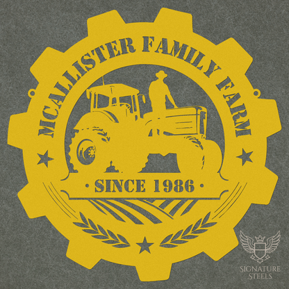 Farmer on a Farm Tractor