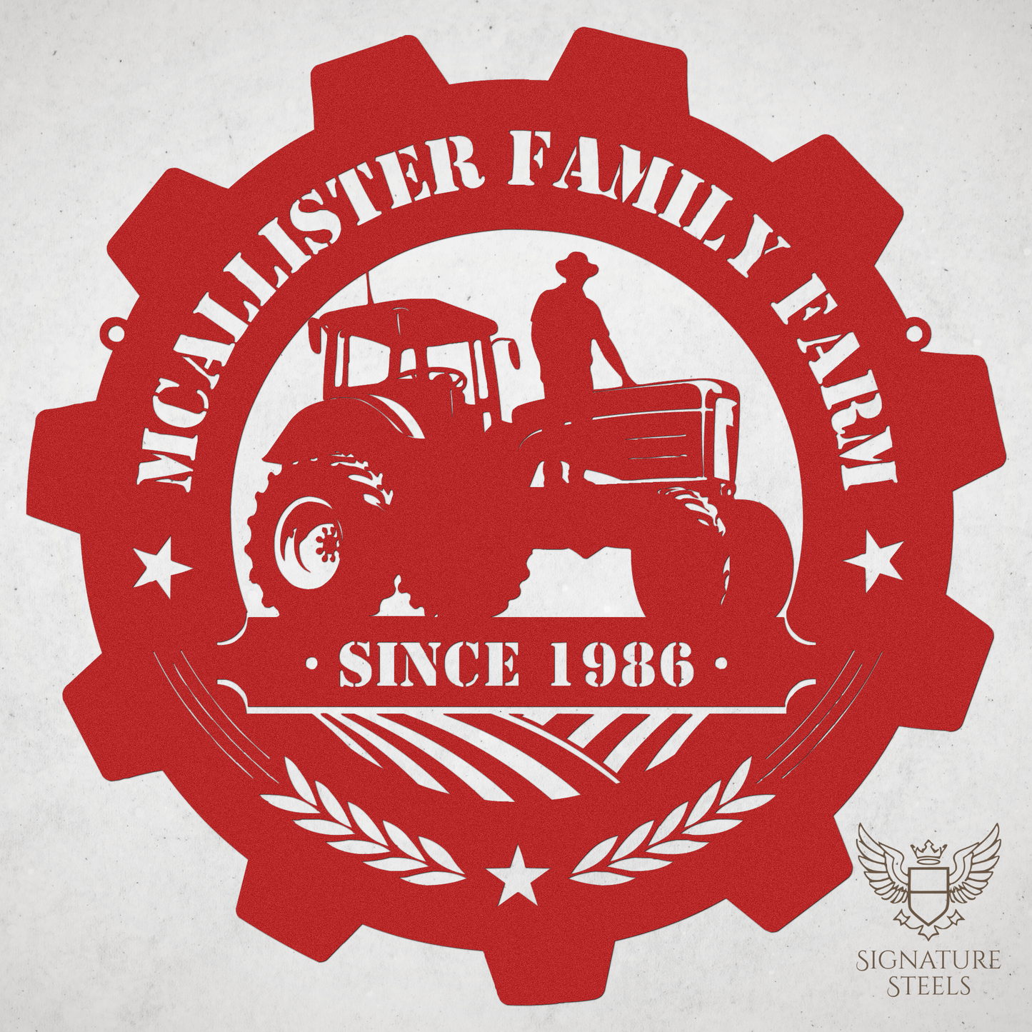Farmer on a Farm Tractor
