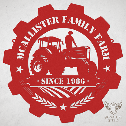 Farmer on a Farm Tractor