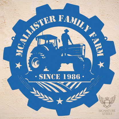 Farmer on a Farm Tractor