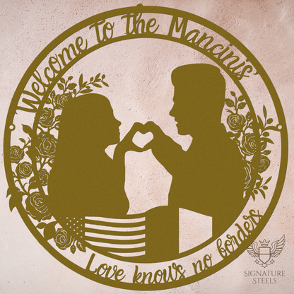 American - Italian Couple Roses