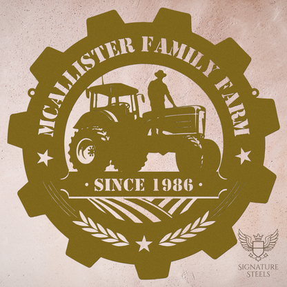 Farmer on a Farm Tractor