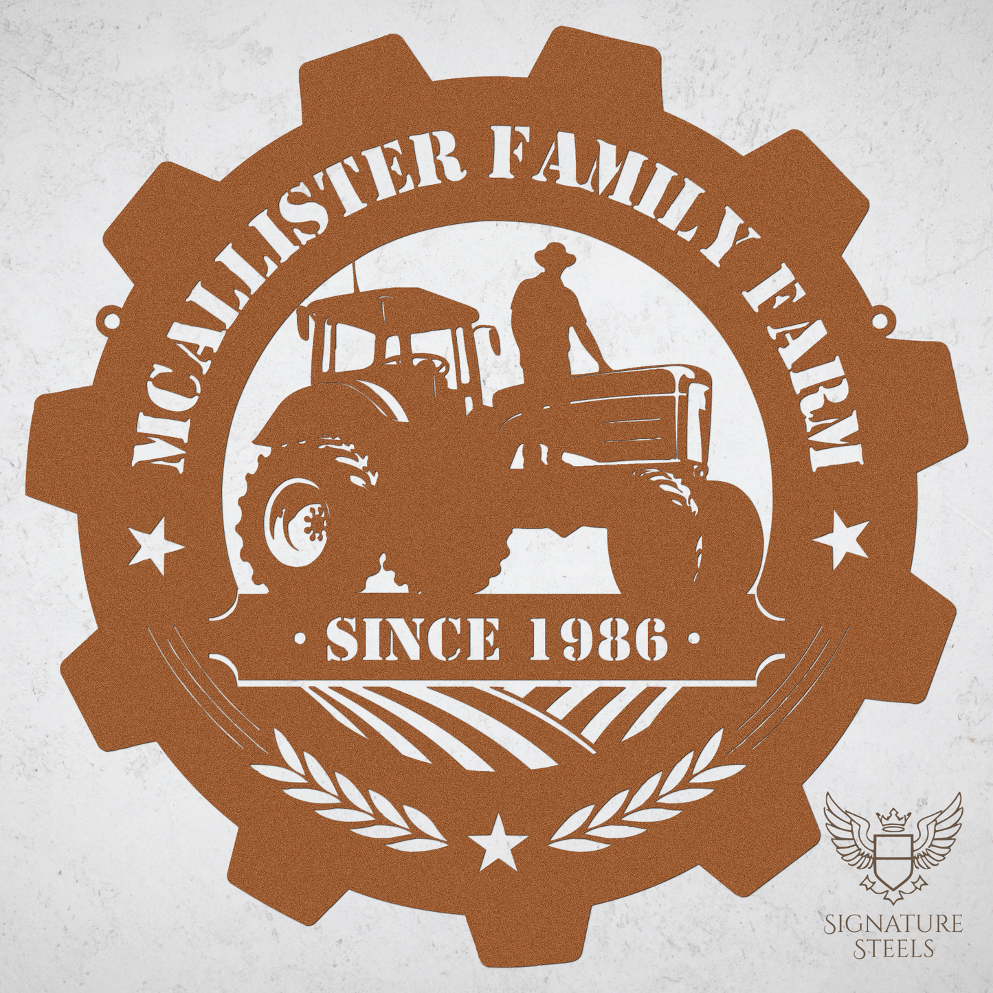 Farmer on a Farm Tractor