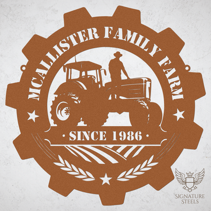 Farmer on a Farm Tractor