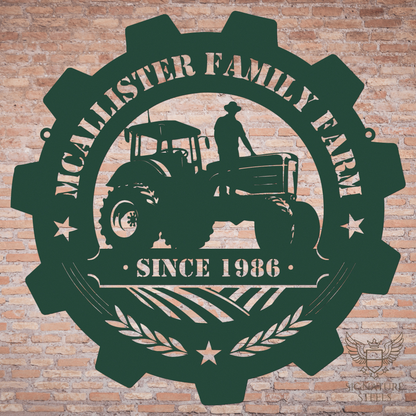 Farmer on a Farm Tractor