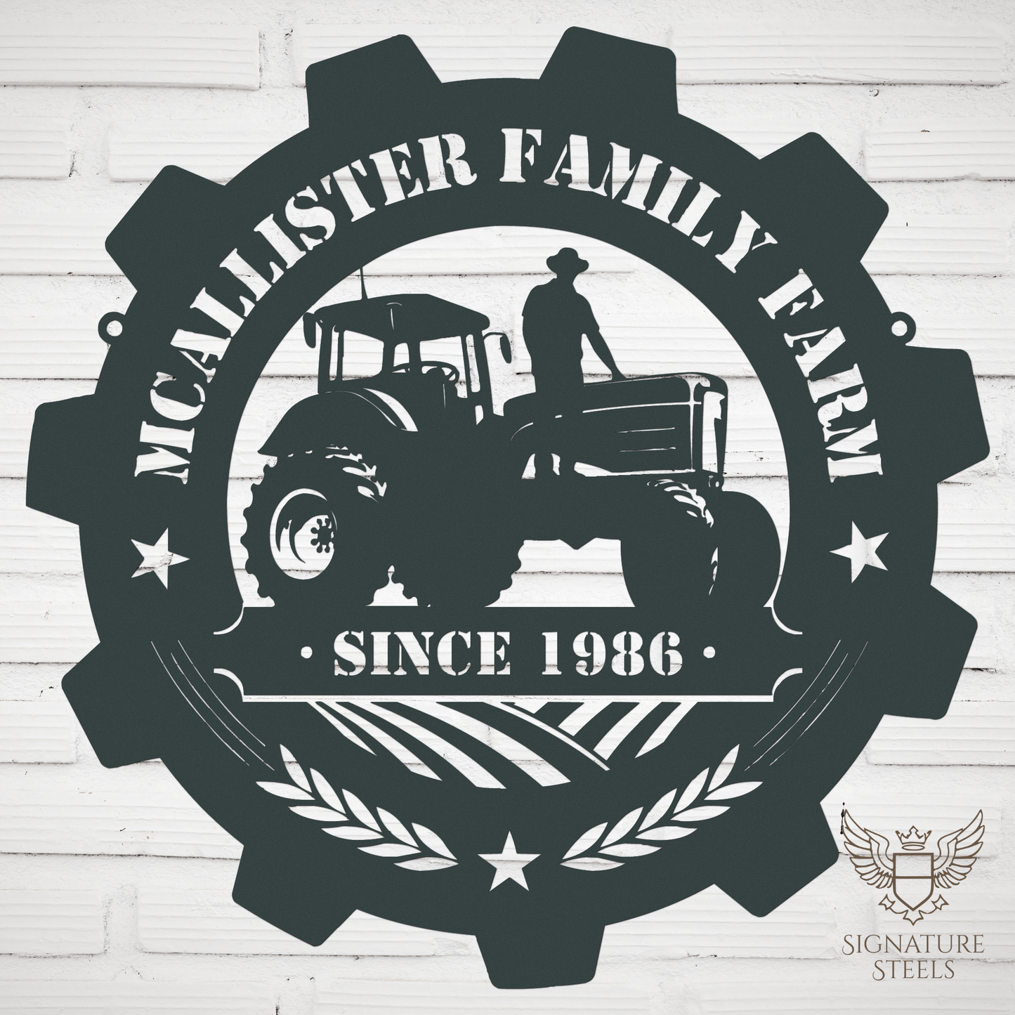 Farmer on a Farm Tractor