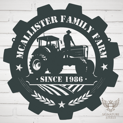Farmer on a Farm Tractor
