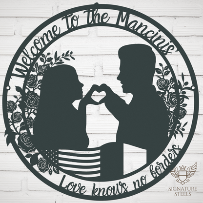 American - Italian Couple Roses