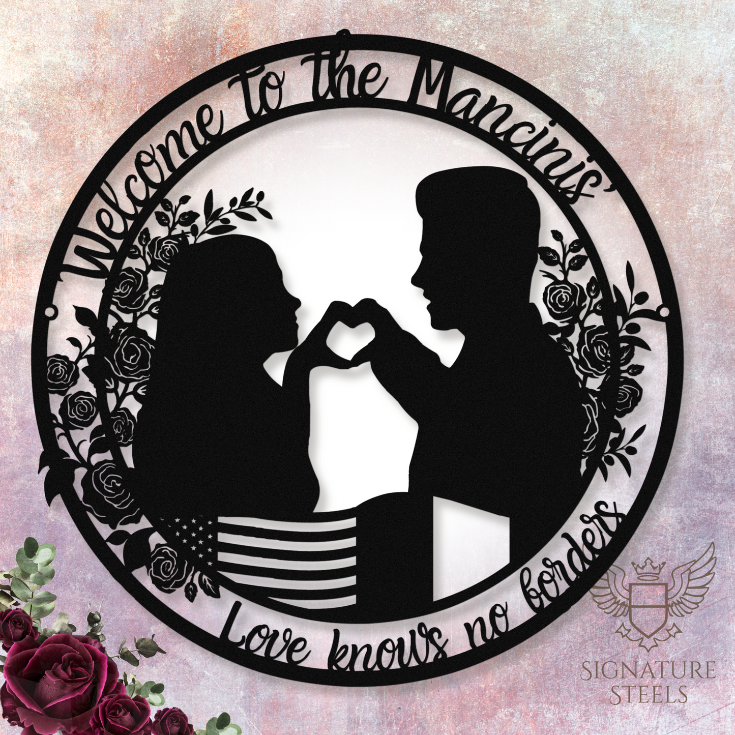 American - Italian Couple Roses