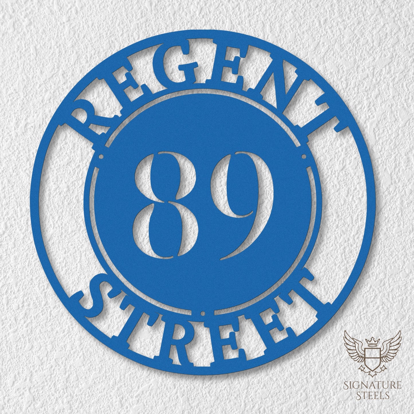 Classic Round Metal House Number Sign