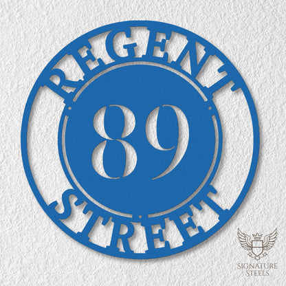 Classic Round Metal House Number Sign