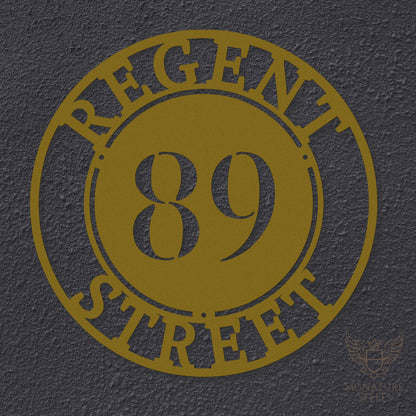 Classic Round Metal House Number Sign