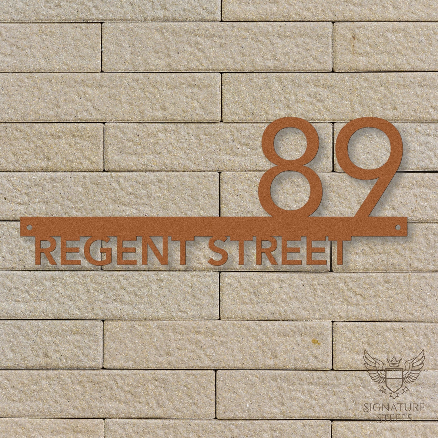 Contemporary Rectangular Street Name Sign