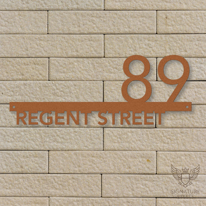 Contemporary Rectangular Street Name Sign