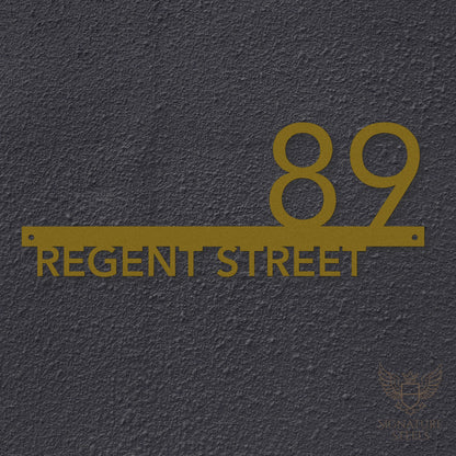 Contemporary Rectangular Street Name Sign