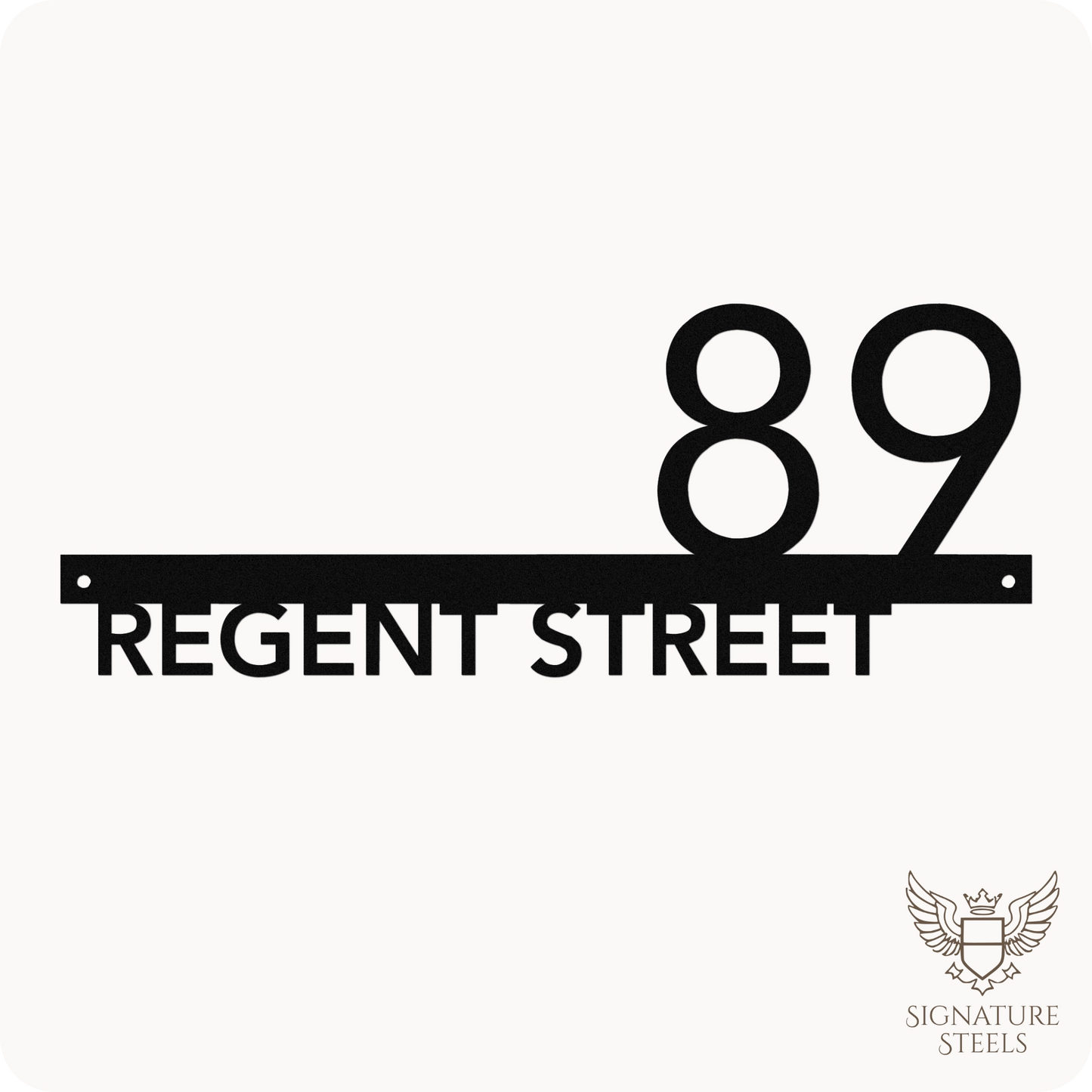 Contemporary Rectangular Street Name Sign