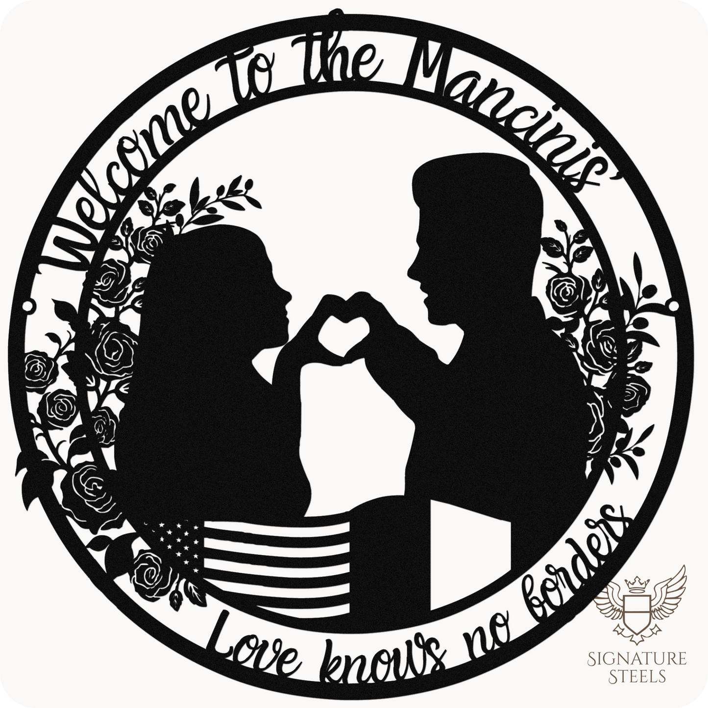 American - Italian Couple Roses
