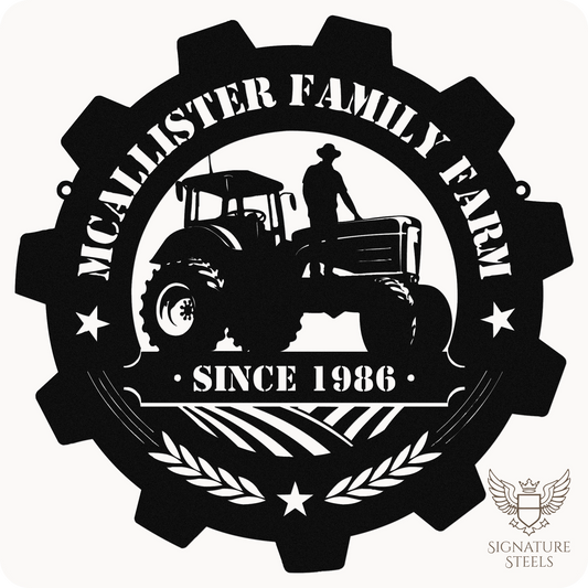Farmer on a Farm Tractor