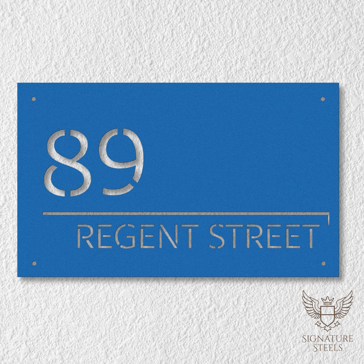 Modern Minimalist Rectangular House Number & Street