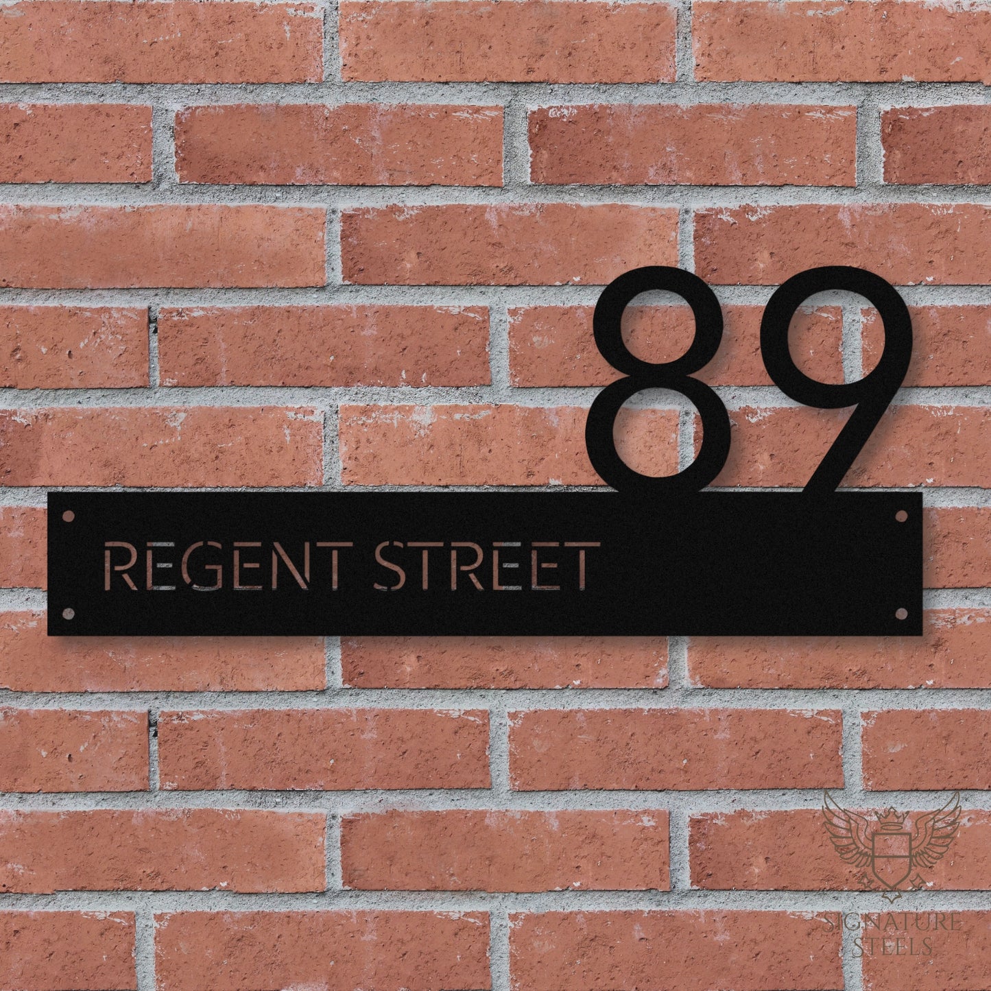 Modern Street Name Plaque – Sleek Contemporary Metal House Sign