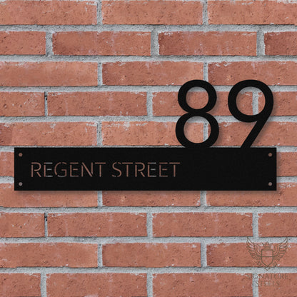 Modern Street Name Plaque – Sleek Contemporary Metal House Sign