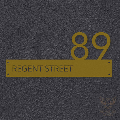 Modern Street Name Plaque – Sleek Contemporary Metal House Sign