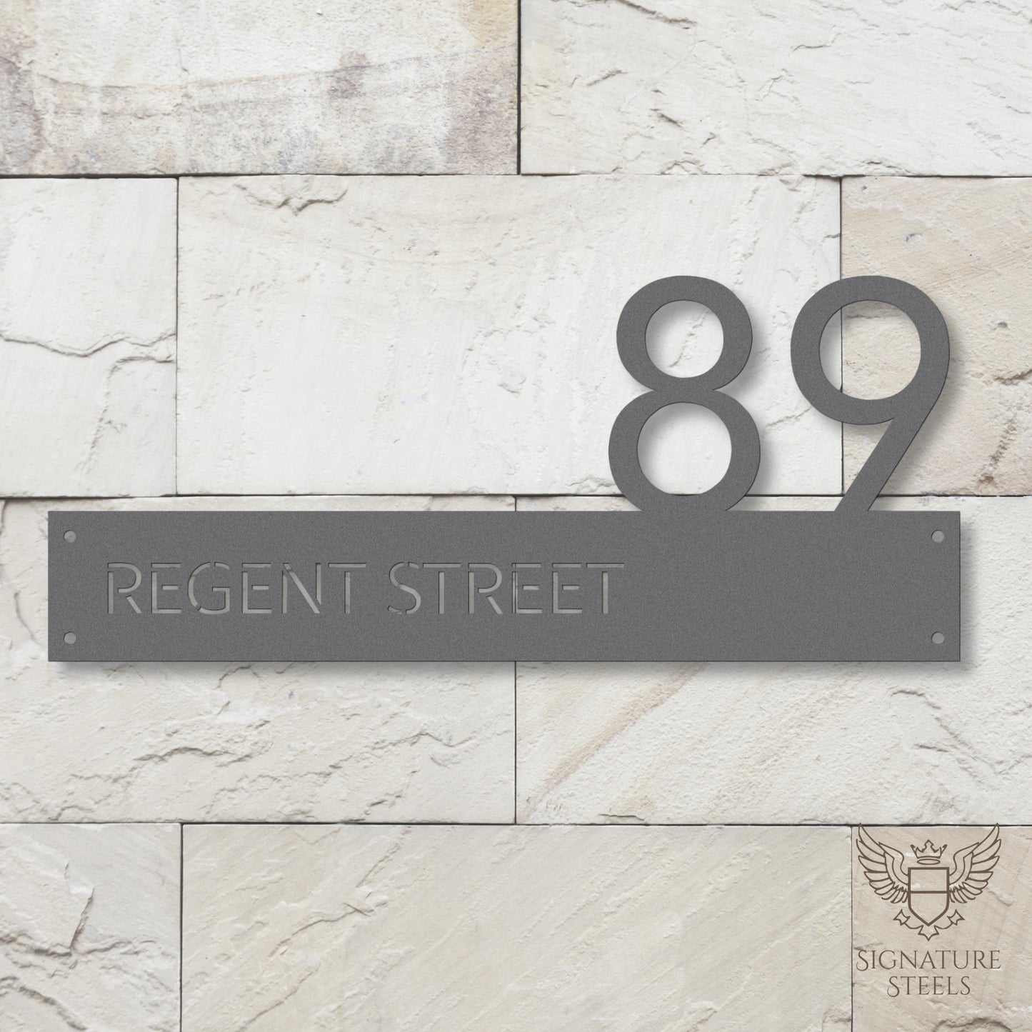 Modern Street Name Plaque – Sleek Contemporary Metal House Sign