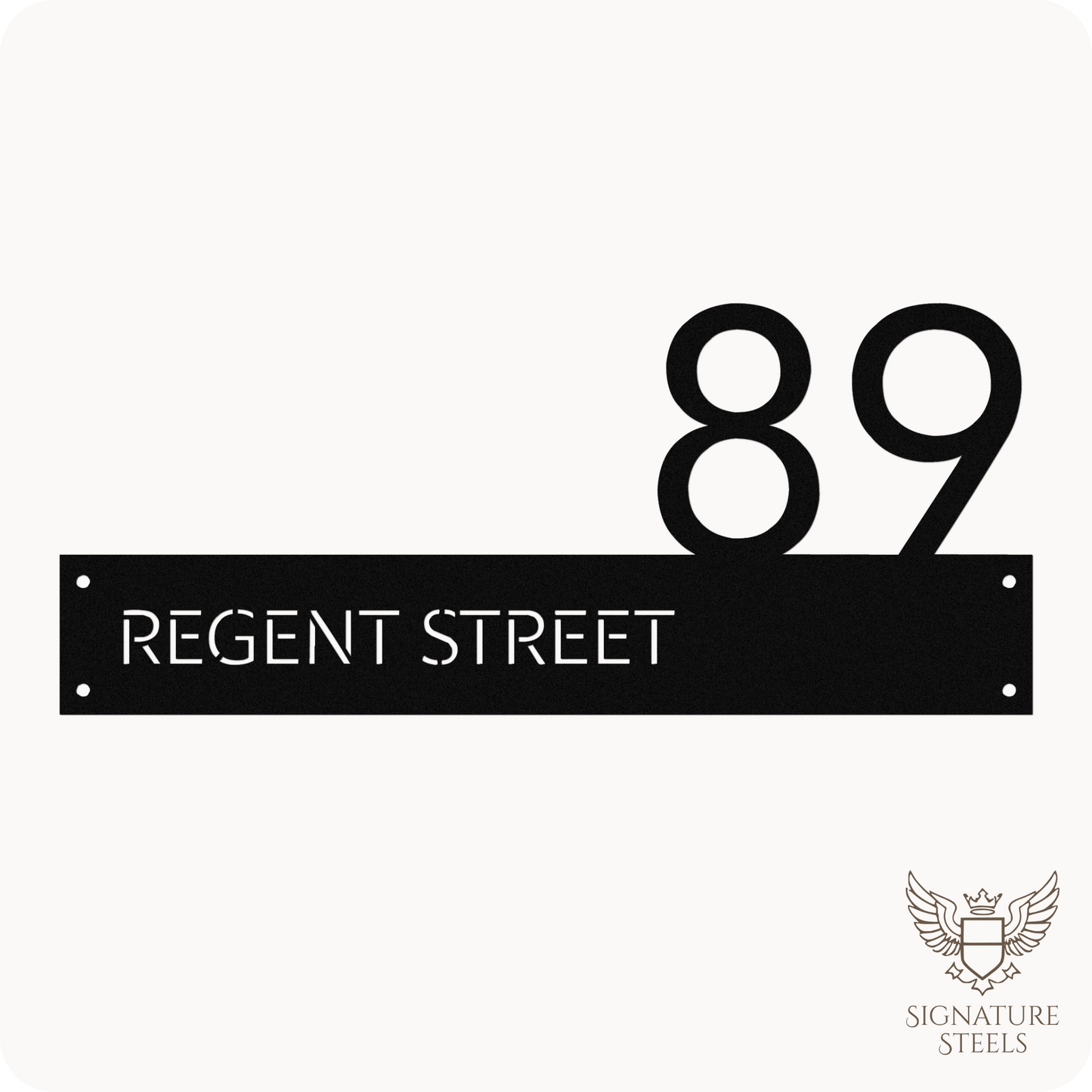 Modern Street Name Plaque – Sleek Contemporary Metal House Sign