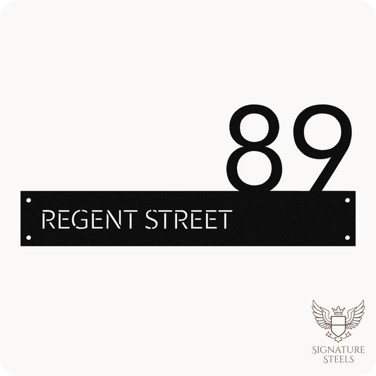 Modern Street Name Plaque – Sleek Contemporary Metal House Sign