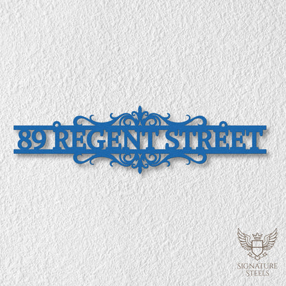 Ornate Decorative Metal House Number Sign