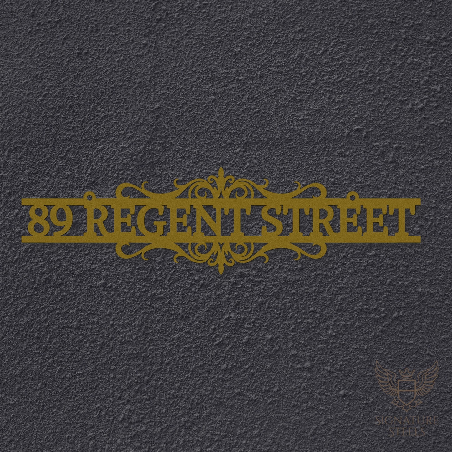 Ornate Decorative Metal House Number Sign