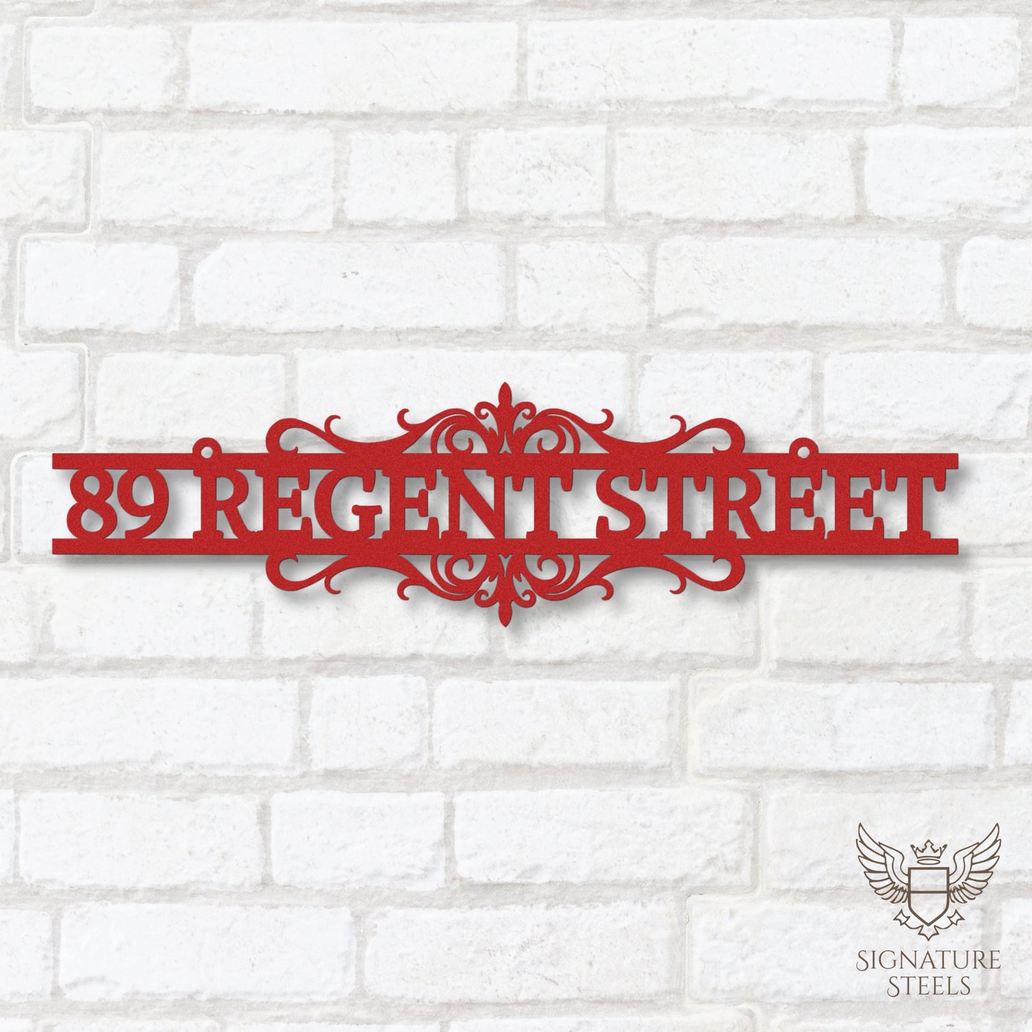 Ornate Decorative Metal House Number Sign