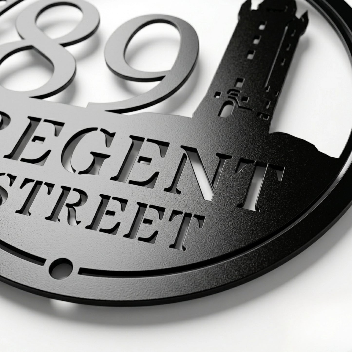 Custom Scrabo Tower House Sign | Newtownards Landmark Steel Silhouette